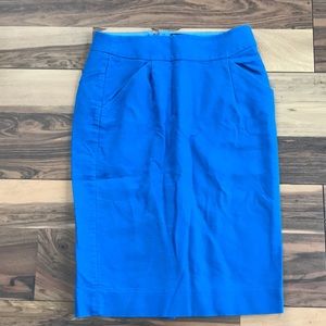 J. Crew Factory Blue pencil skirt